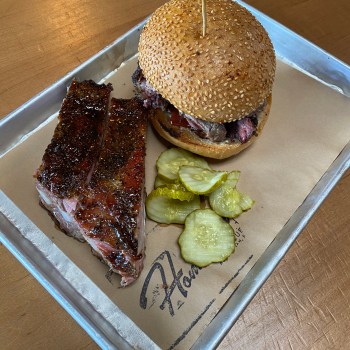 BBQ Ribs and Short Rib Sandwich from Hometown BBQ